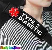 Load image into Gallery viewer, Medical Seat Belt Covers: Hemophilia A/B, Von Willebrand 1/2/3, Diabetes 1/2, Hearing Impaired