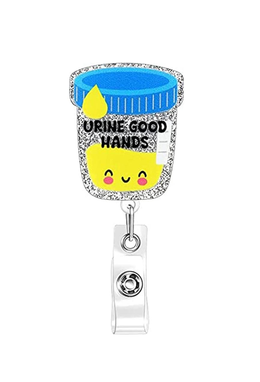 Urine in Good Hands Badge Reel