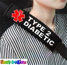 Load image into Gallery viewer, Medical Seat Belt Covers: Hemophilia A/B, Von Willebrand 1/2/3, Diabetes 1/2, Hearing Impaired
